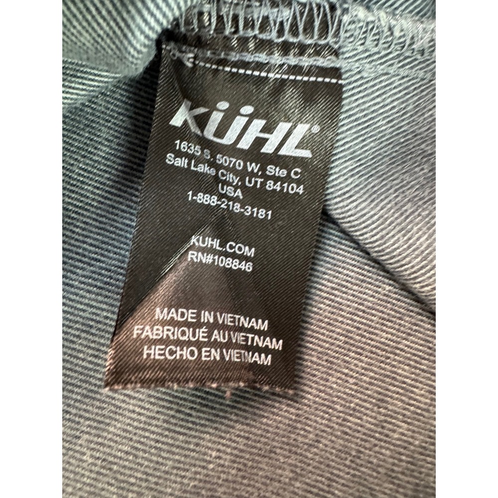 Kuhl Mens XL Charcoal Gray Cotton Tencel Long Sleeve Button Down Shirt Pockets - Picture 7 of 12